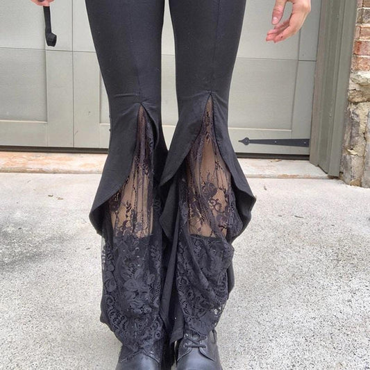 Midnight Glam Lace Flare Pants