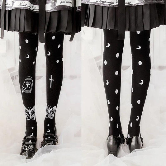 Death Prayer Thigh High Socks