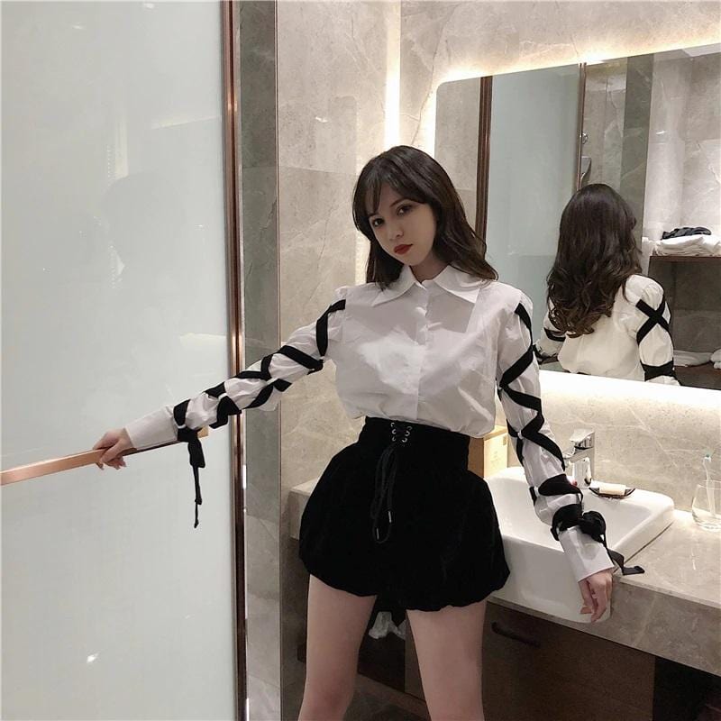 Black Bandage Aesthetic  Top