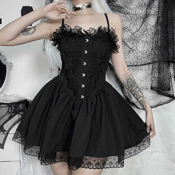Morgana Gothic Lace Dress