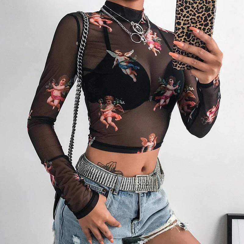 All-seeing Angel Crop Top
