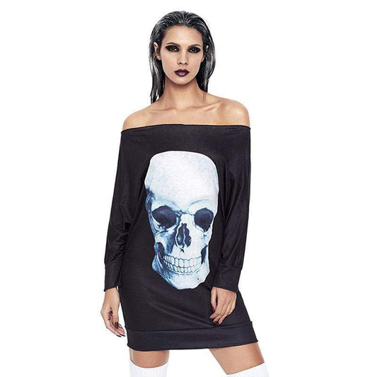 Gothic Skull Pumpkin Dress