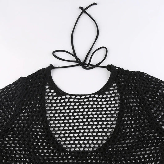 Show Me Black Fishnet Top