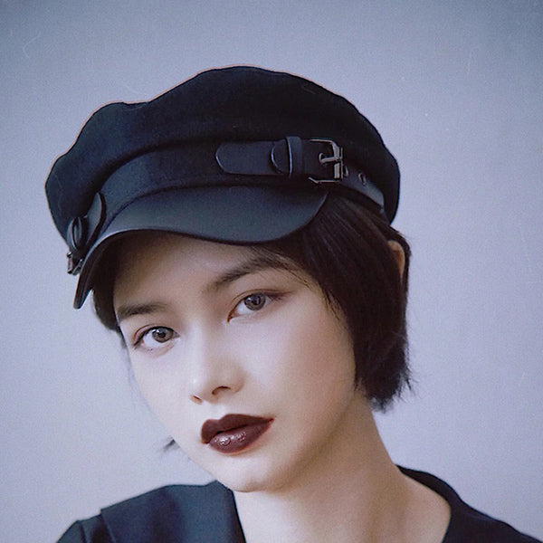 Hats Off Buckle Newsboy Cap