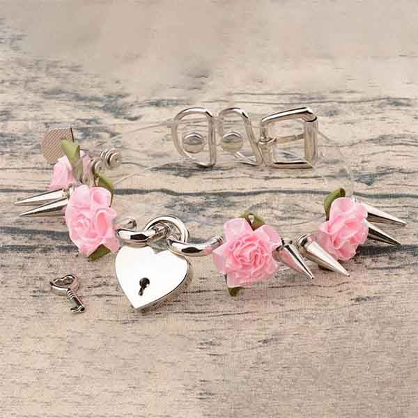 Lolita Floral Heart Lock Choker