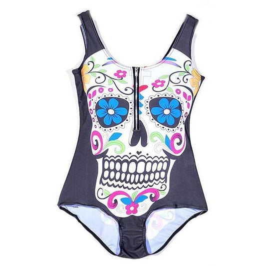 Floral Skull Swimsuit