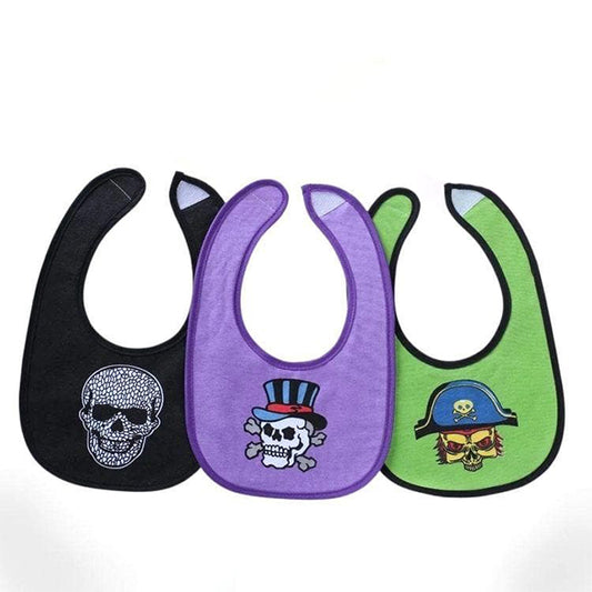 Skull Baby Goth Bibs