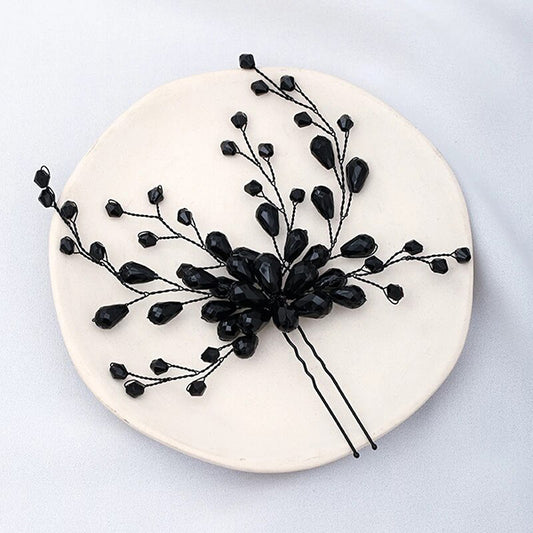 Black Crystal Hairpin
