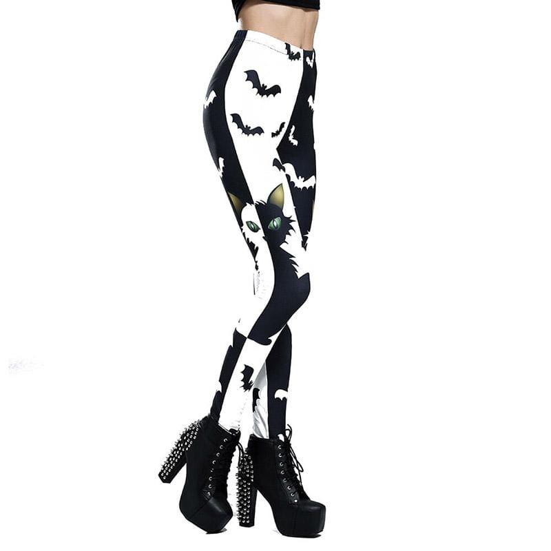 B&W Batty  Leggings