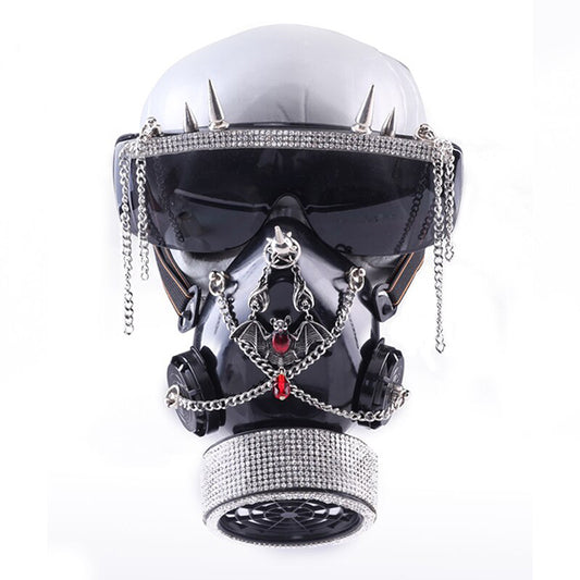 Bat Ruby Steampunk Mask and  Goggles