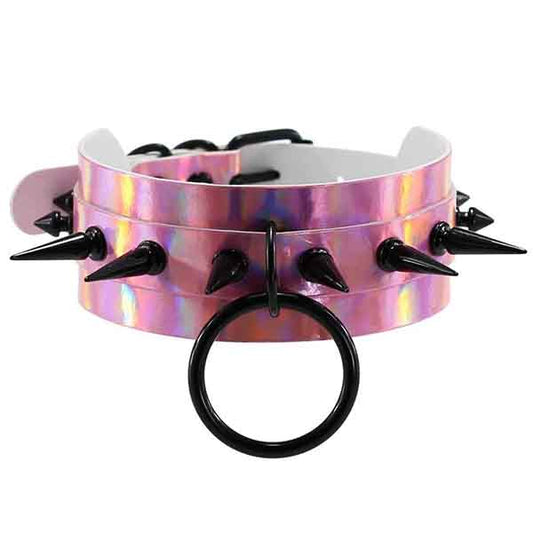 Sharpy Holographic Choker Necklace