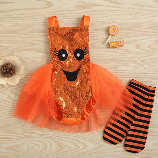 Ghostling Pumpkin Baby Rompers