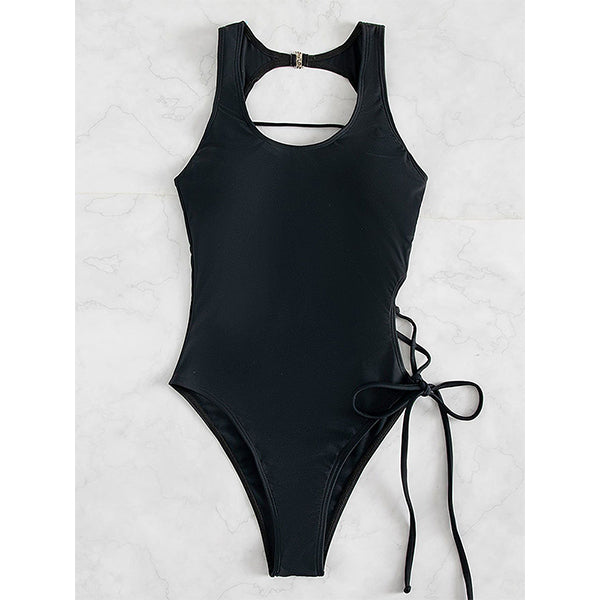 Hot Beat Lace Up Swimsuit