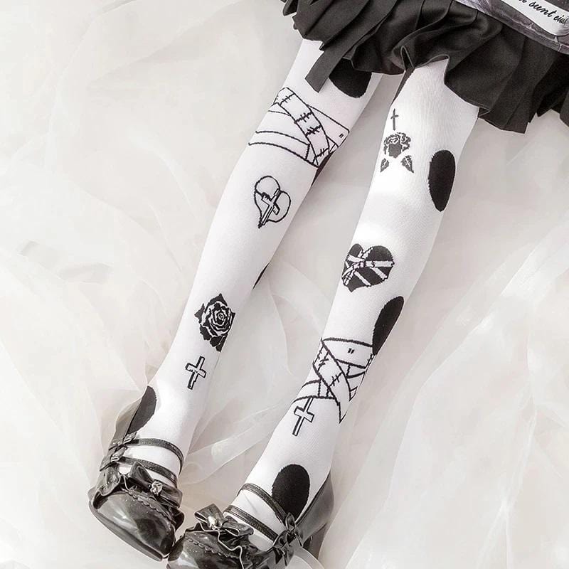 Brokenhearted Lolita White Socks