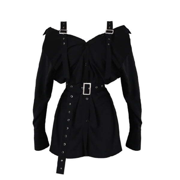 Black Suspender Dress