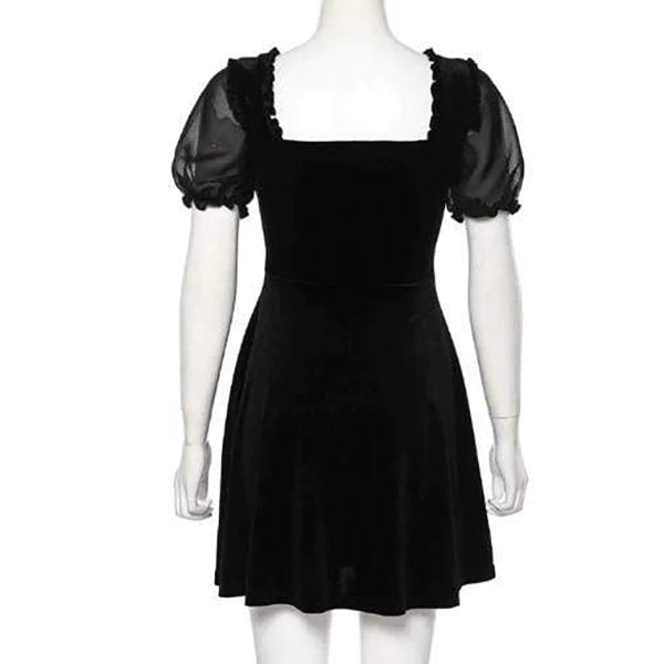 Veil Of Night Puff Dress