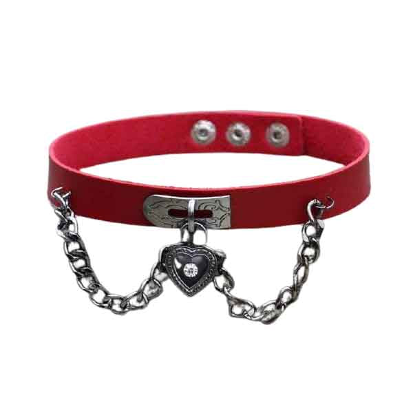 Chained Lock Heart Choker