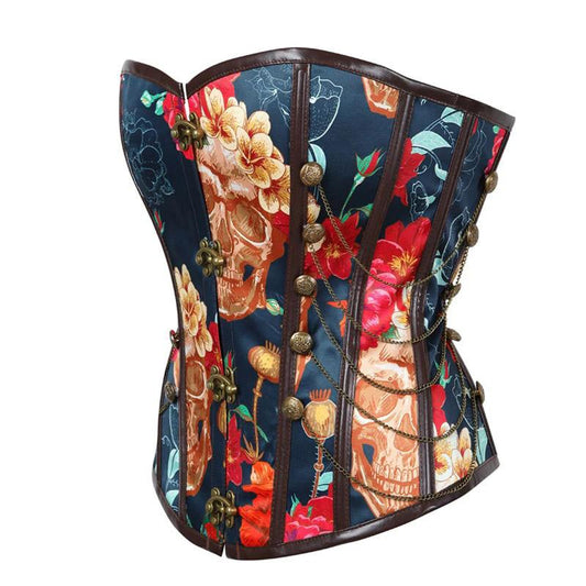 Vintage Punk Floral Corset
