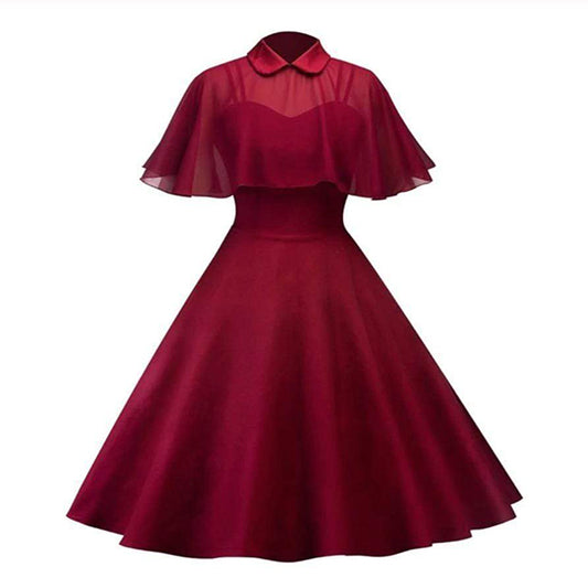 In The Dark Vintage Cape Dress