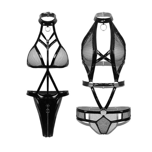 Venus Wet Look Leather Lingerie