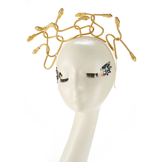 Medusa Golden Snake Headband