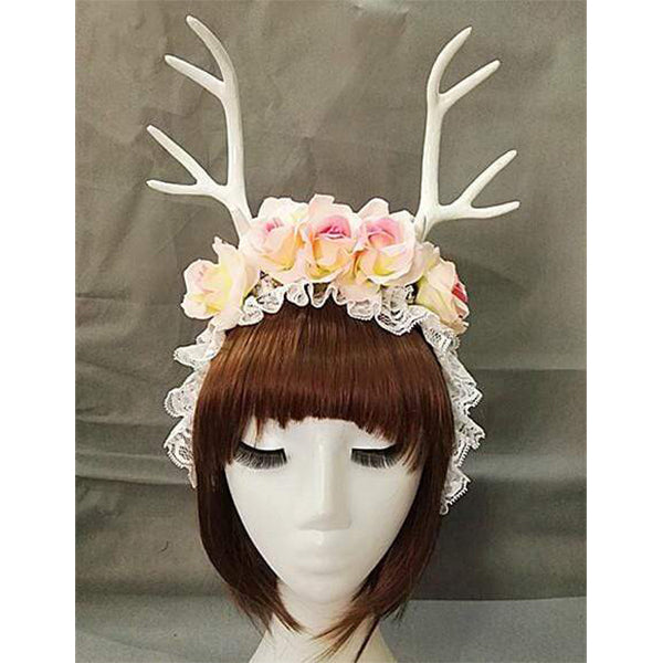 Elegant Antler Headband (white)