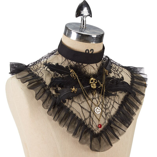 Skull Cobweb Neck Collar