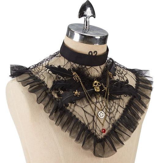 Skull Cobweb Neck Collar