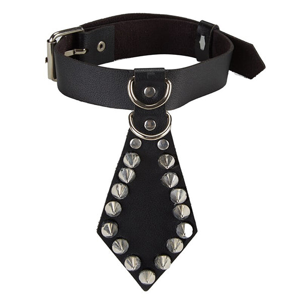 Steampunk Leather Necktie