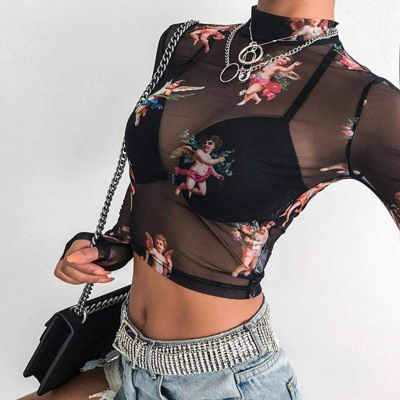 All-seeing Angel Crop Top