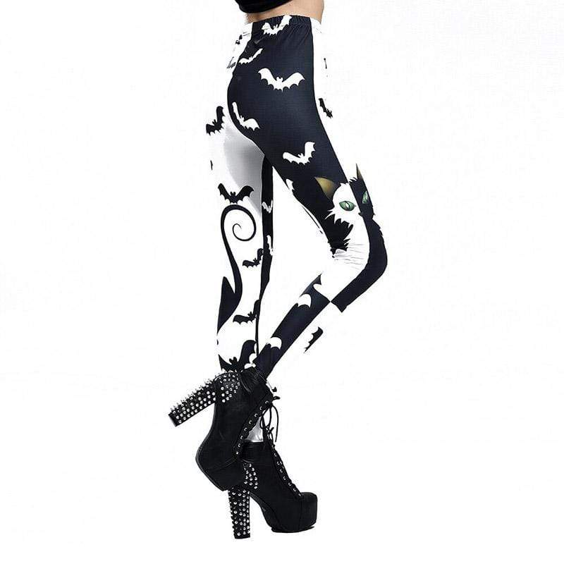 B&W Batty  Leggings