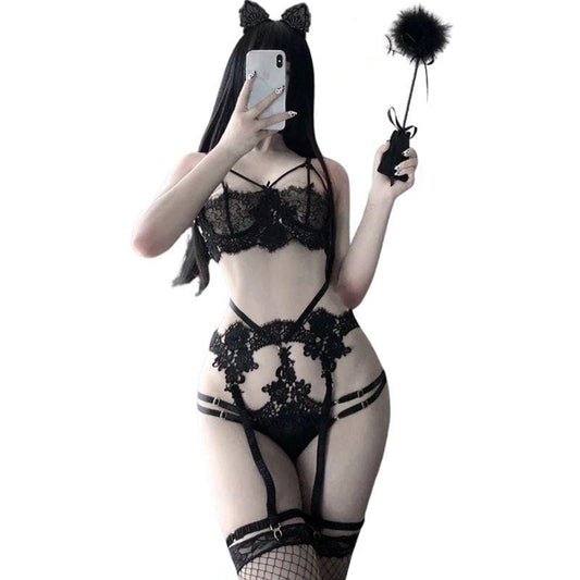 Alessandra Floral Lace Erotic Lingerie