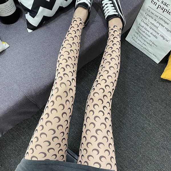 Moon Prints Silk Leggings