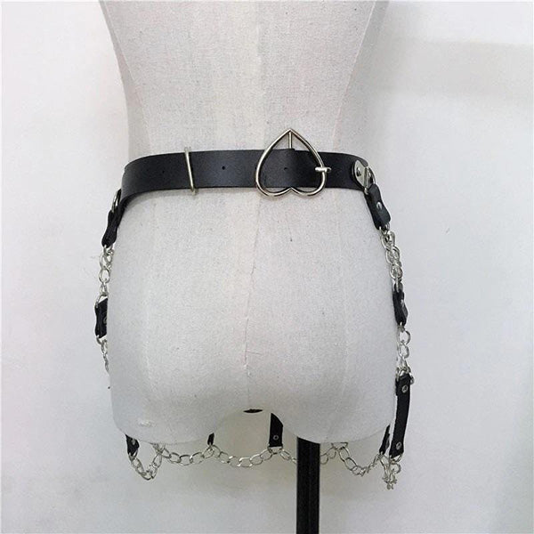 Night Rave Leather Harness Belt