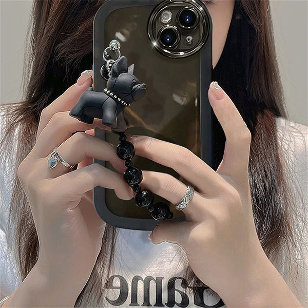 Black Bulldog Bracelet Phone Case