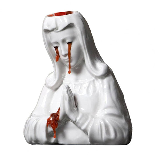 Crying Mary Candle Holder