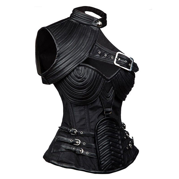 Black Armor Steampunk Corset