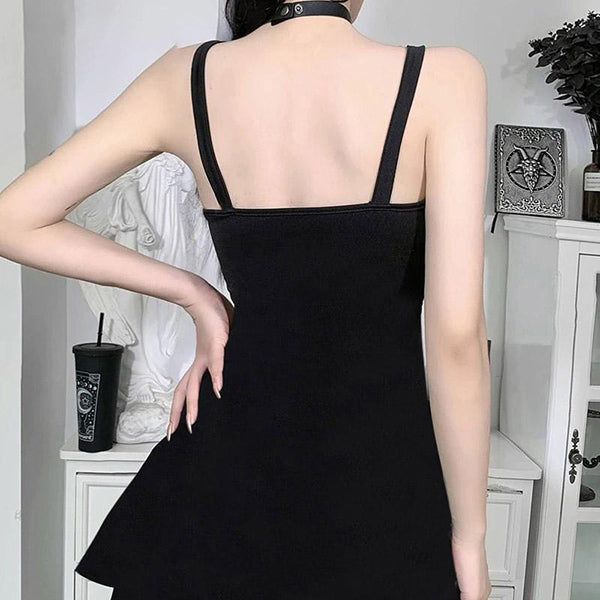 Death Chain Gothic Mini Dress