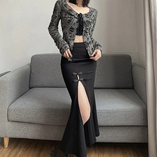 Killer Slit Trumpet Midi Skirt
