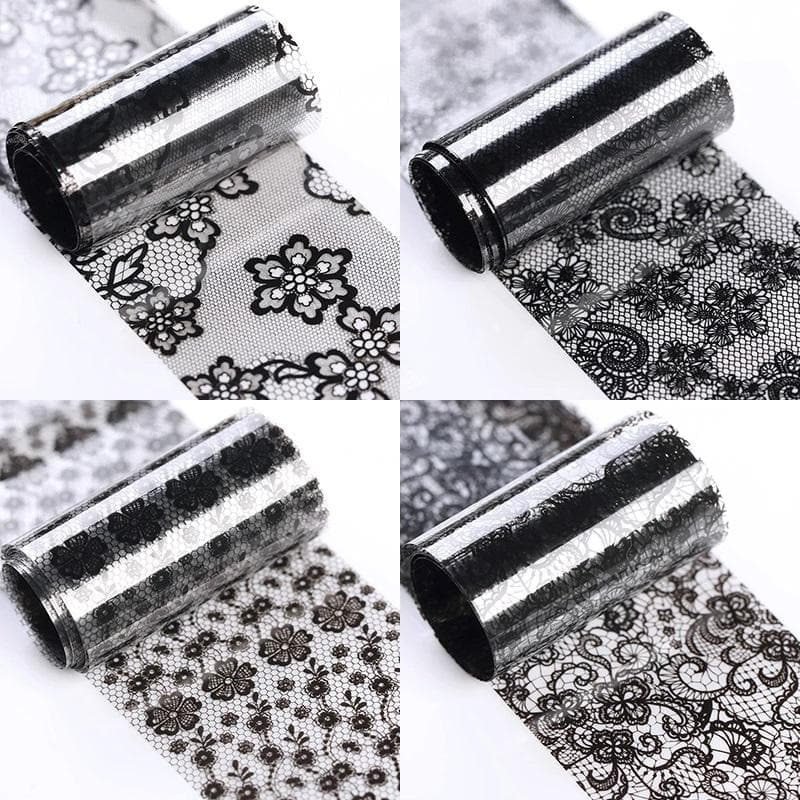 Black Lace Fashion Nail Stickers
