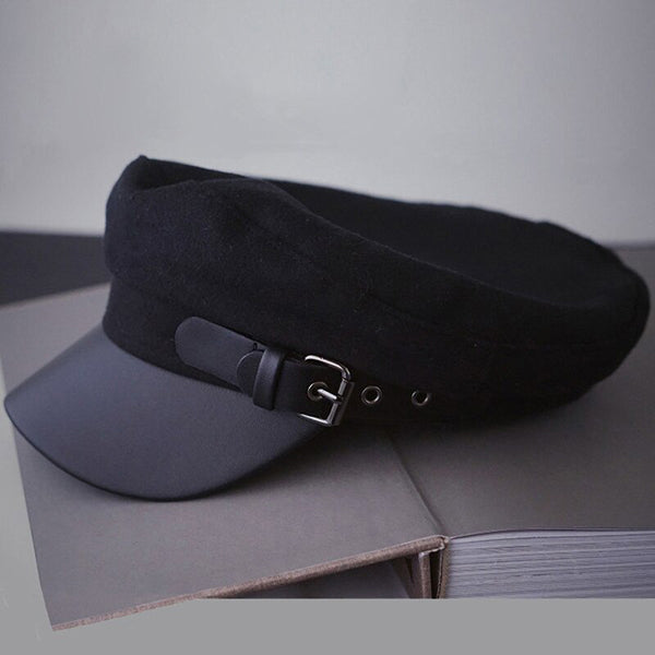 Hats Off Buckle Newsboy Cap