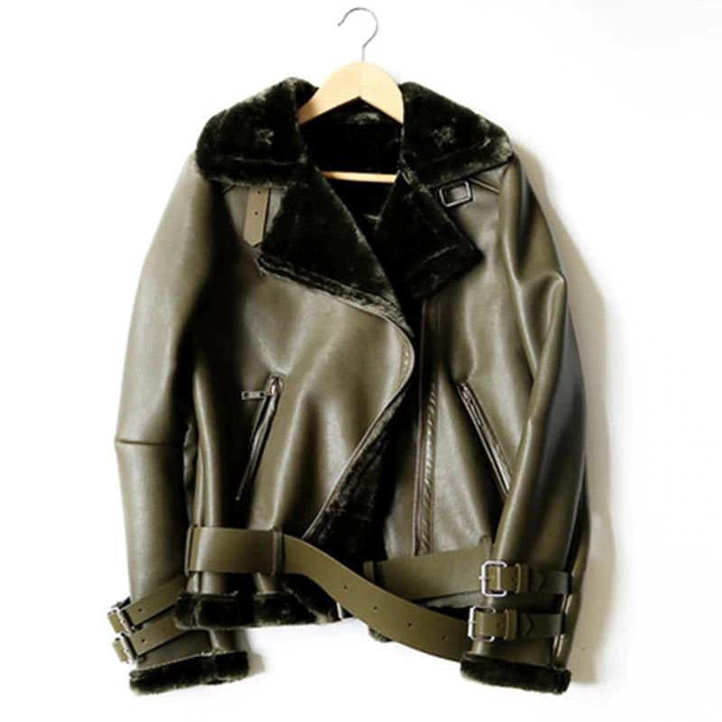 Faux Leather Vintage Jacket