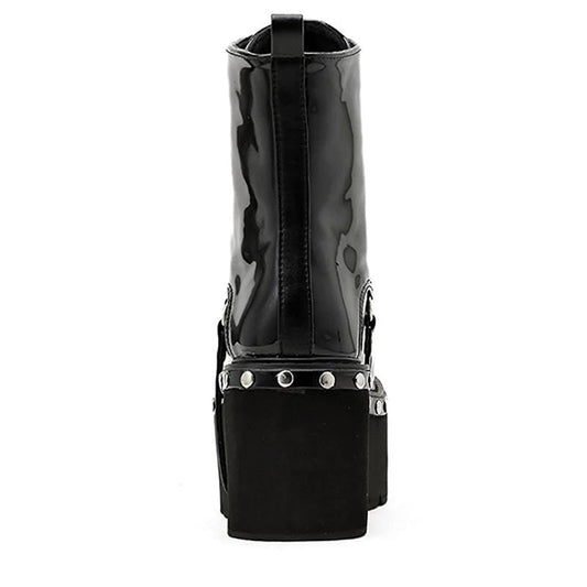 Domination Rivets Platform Boots