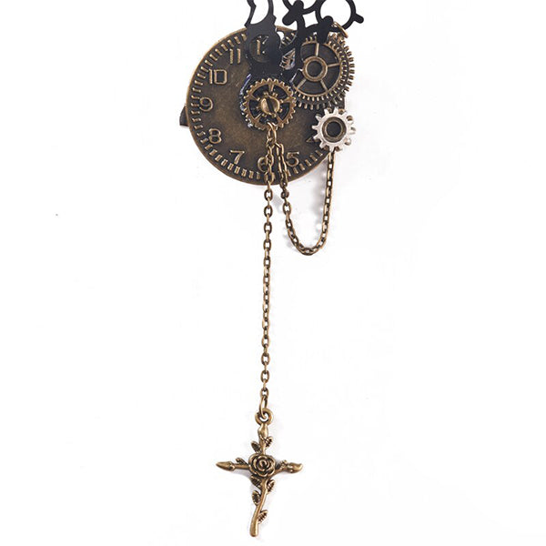 Steampunk O'clock Hairclip/Brooch