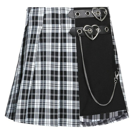 Crime Love Plaid Mini Skirt