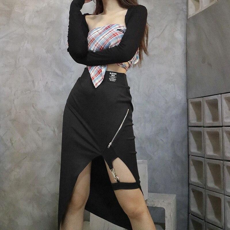 Miss Behave Irregular Midi Skirt