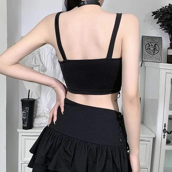 Punk Chain Bustier Crop Top