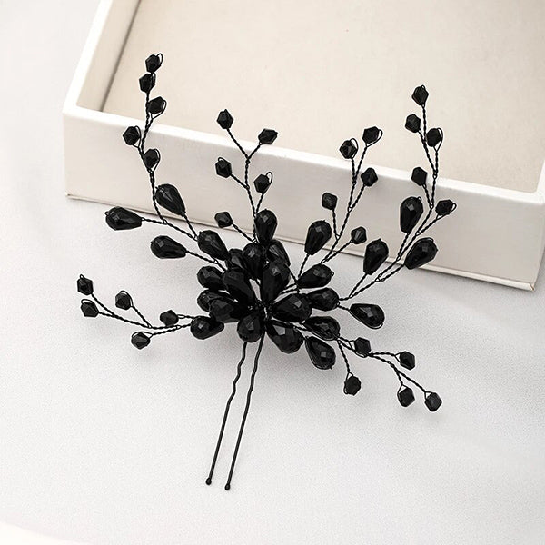 Black Crystal Hairpin