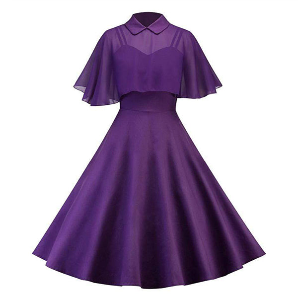 In The Dark Vintage Cape Dress