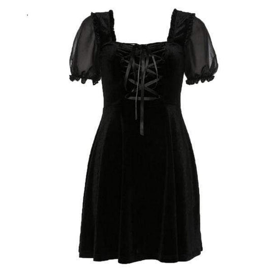 Veil Of Night Puff Dress